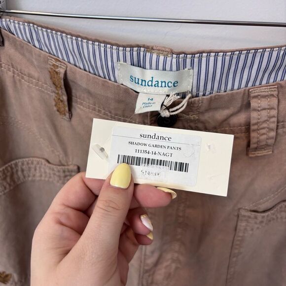 Sundance Shadow Garden Pants NEW with tags Size 14 Nougat - Picture 12 of 15